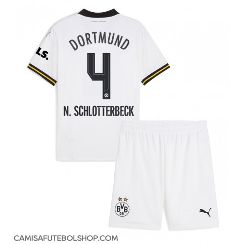 Camisa de time de futebol Borussia Dortmund Nico Schlotterbeck #4 Replicas 3º Equipamento Infantil 2024-25 Manga Curta (+ Calças curtas)